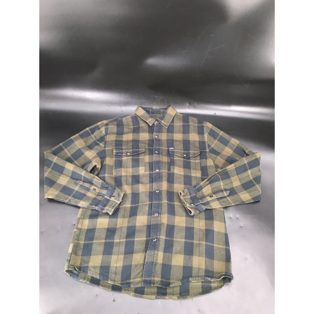 Matix Flannel Cotton‎ Plaid Jacket Shirt Green Men's Size Large
